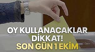 Yerel seçim için adres değişikliğinde son gün 1 Ekim	