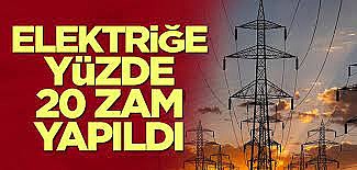 Elektriğe zam	