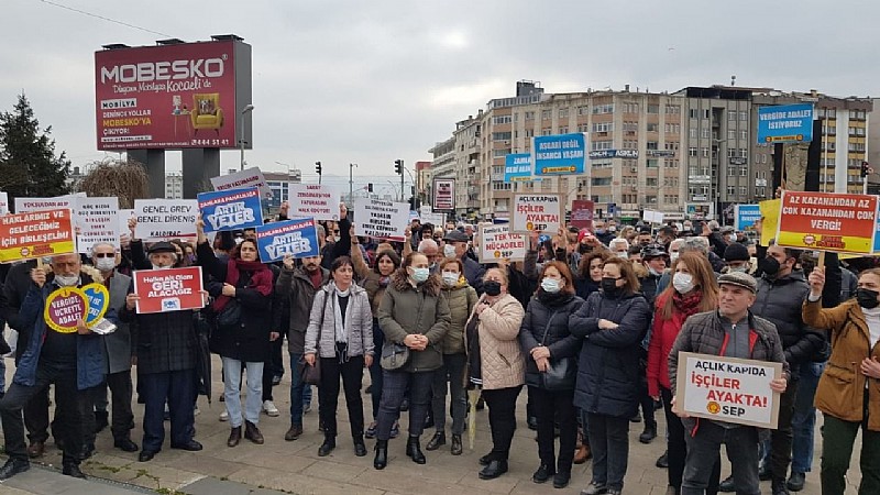 “Yoksulluğa, faturalara, işsizliğe, zamlara itirazım var” mitingi düzenlendi