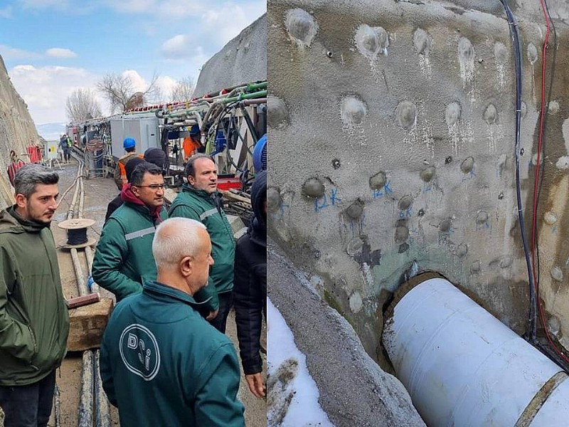 Kocaeli Karamürsel İçmesuyu Su İletim Tünelinde delgi çalışmasına başlandı	
