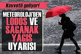 Kuvvetli lodos ve yağış bekleniyor