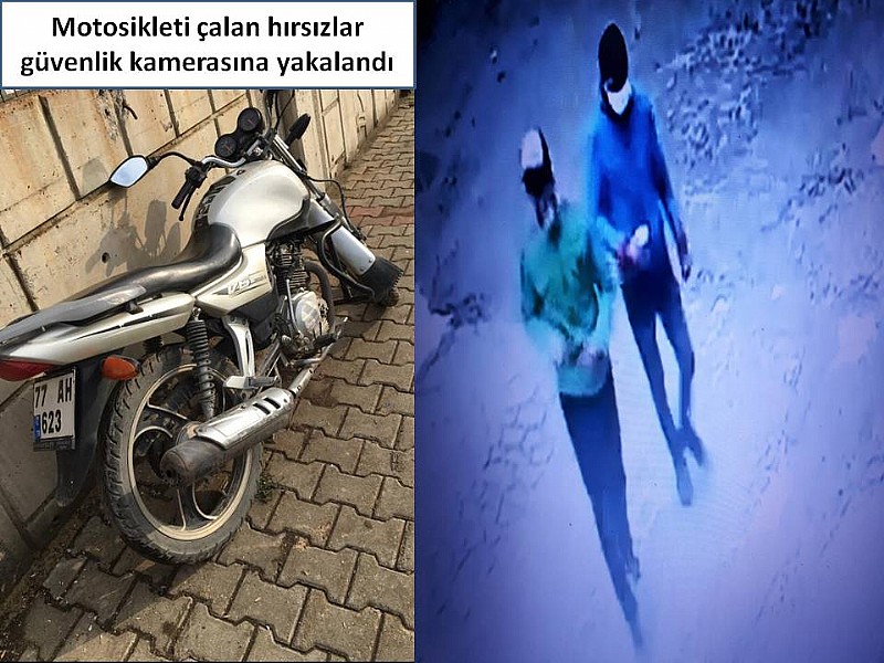 Altınova da motosiklet çalan hırsızlıklar güvenlik kamerasına böyle yakalandı