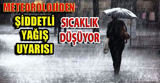 Yağmur ile birlikte sıcaklık düşüyor