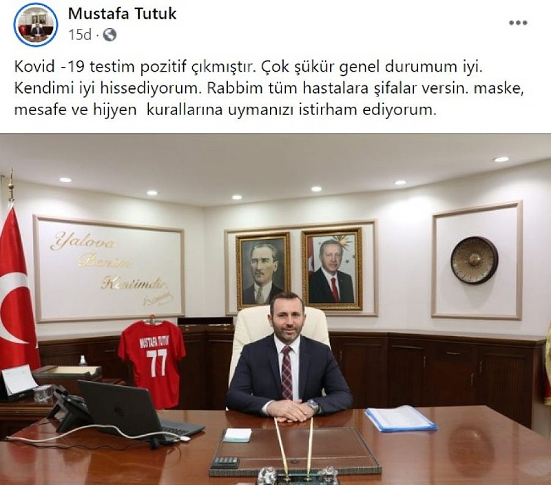 Yalova Belediye Başkan Vekili Mustafa Tutuk Covid 19 Test Sonucunu Açıkladı