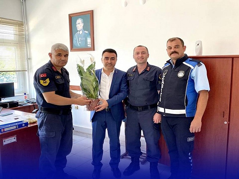 Tavşanlı Belediye Başkanı Mücahit Kaçar dan Jandarmaya ziyaret	
