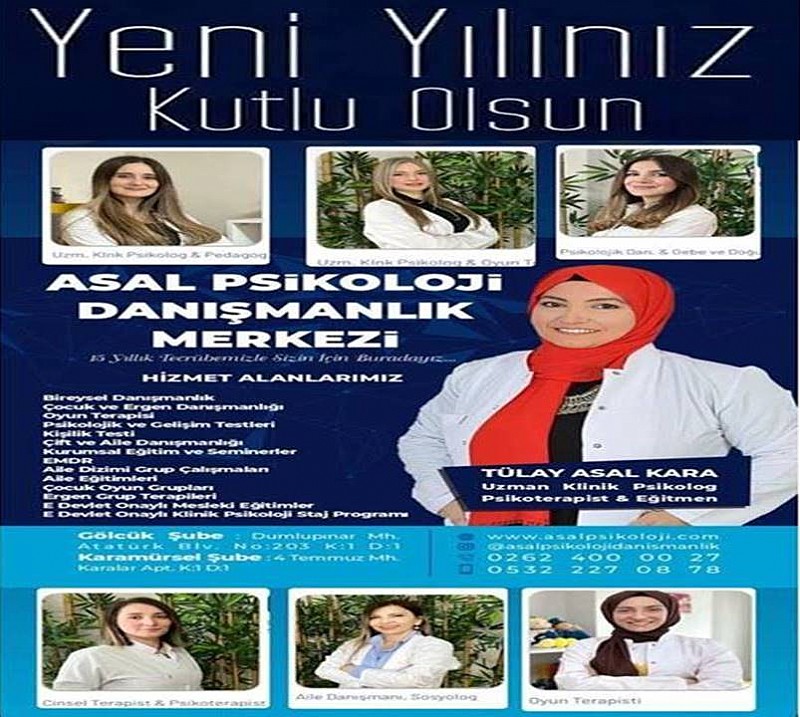 ASAL PSİKOLOJİ DANIŞMANLIK MERKEZİ “ YENİ YILINIZ KUTLU OLSUN “