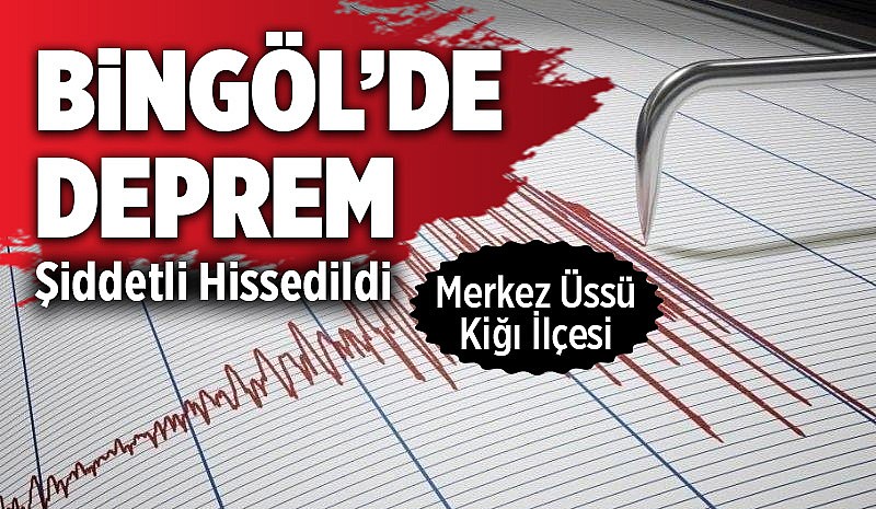 Bingöl'de şiddetli deprem!