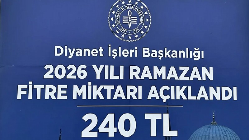 Diyanet, 2026 Fitresini Açıkladı: 240 TL