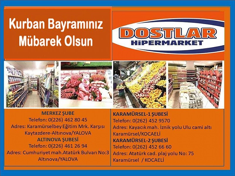 Dostlar Hipermarket “ Kurban Bayramınız Mübarek Olsun “