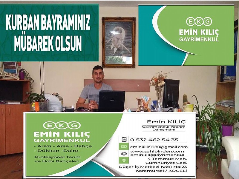 Emin Kılıç Gayrimenkul-Emin Kılıç “ Kurban Bayramınız Mübarek Olsun 	