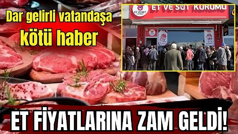Et ve Süt Kurumundan kurban bayramı öncesi ete zam