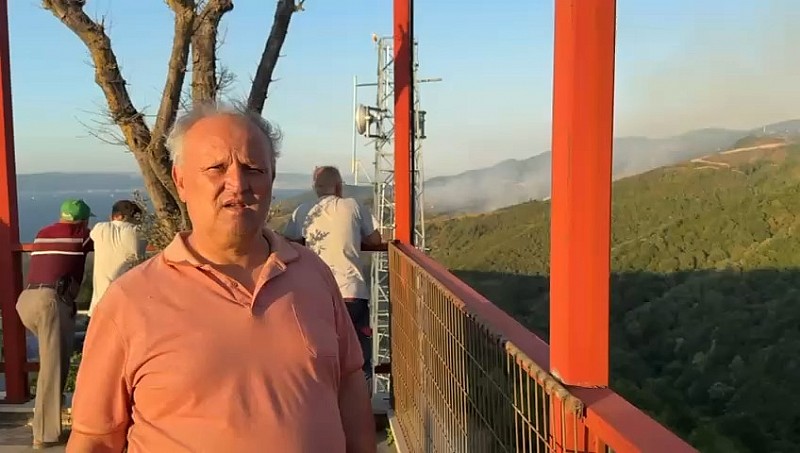 Karamürsel Belediye Başkan Yardımcısı İlkay Kaya “ Yangın mahallinde soğutma çalışmalarımız devam ediyor “	