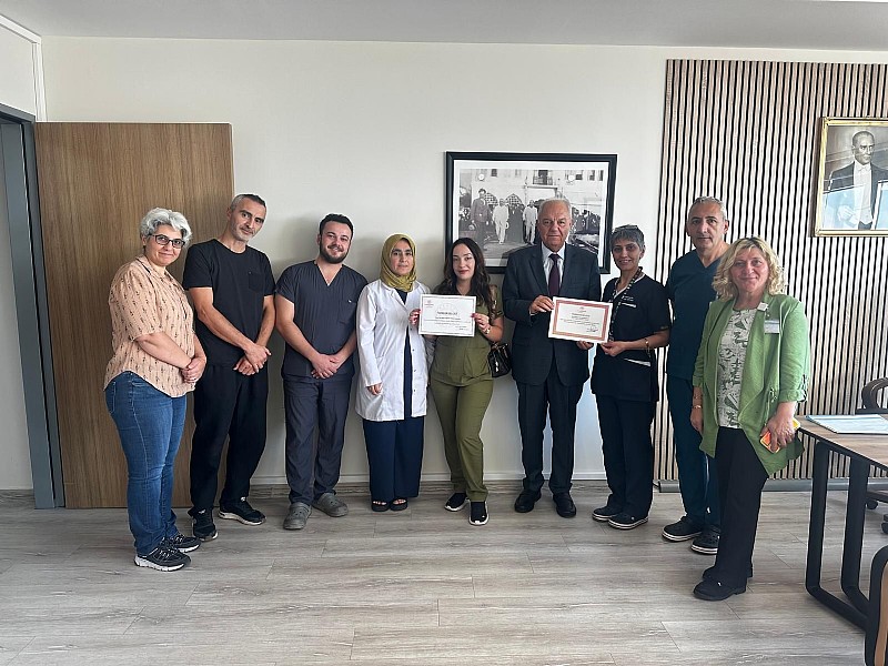 Karamürsel Devlet Hastanesi çalışanlarına teşekkür belgesi