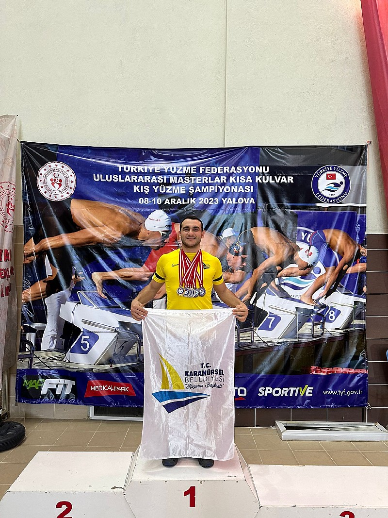 Karamürselli Yüzücü Olcay Batu Coşkuner, yüzme şampiyonasında yine madalyaları topladı