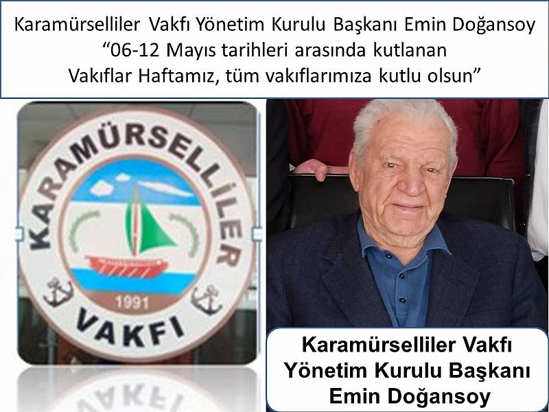 Karamürselliler Vakfı Yönetim Kurulu Başkanı Emin Doğansoy “ 34 yıldan beri üniversite öğrencilerimize karşılıksız burs vermenin mutluluğunu yaşıyoruz.”