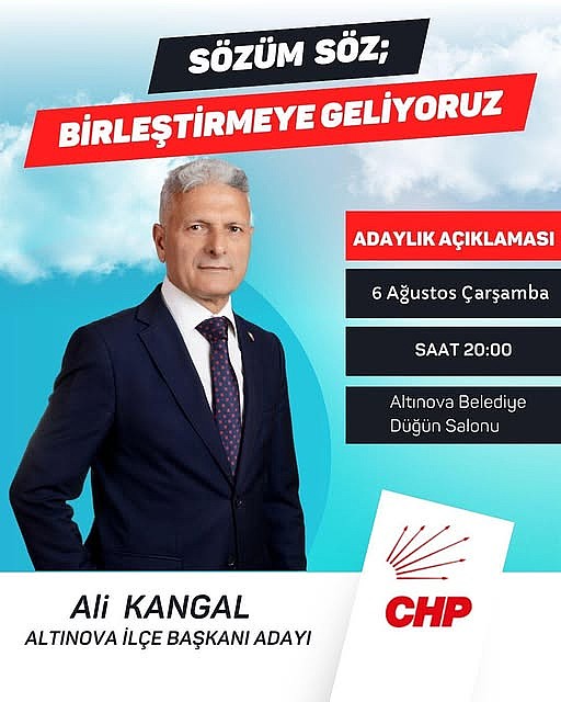Ali Kangal, adaylığını açıkladı