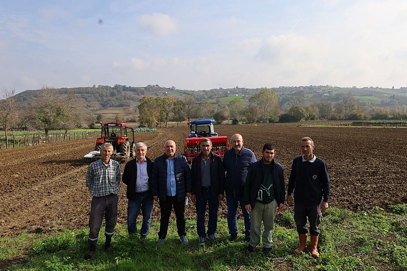 Kocaeli Büyükşehir’in hibeli tohumları toprakla buluştu