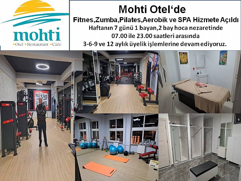 Mohti Otel‘de Fitnes, Zumba, Pilates, Aerobik ve SPA Hizmete Açıldı	