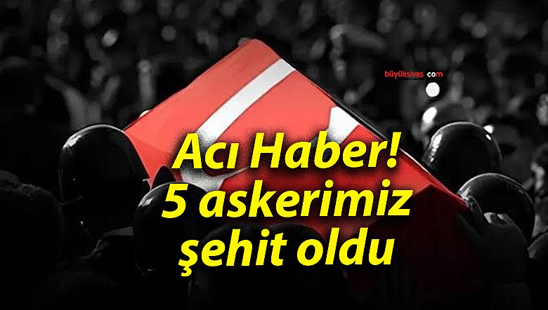 MSB acı haberi verdi: 5 asker şehit oldu