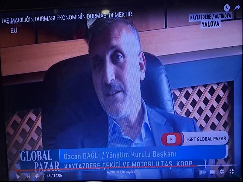 Altınova  Kaytazdere Kamyoncular Kooperatifi TGRT Ekranlarında